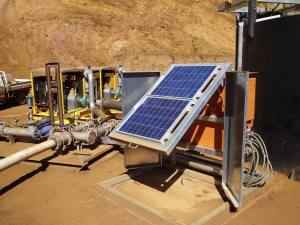 mounted solar panel for pump station